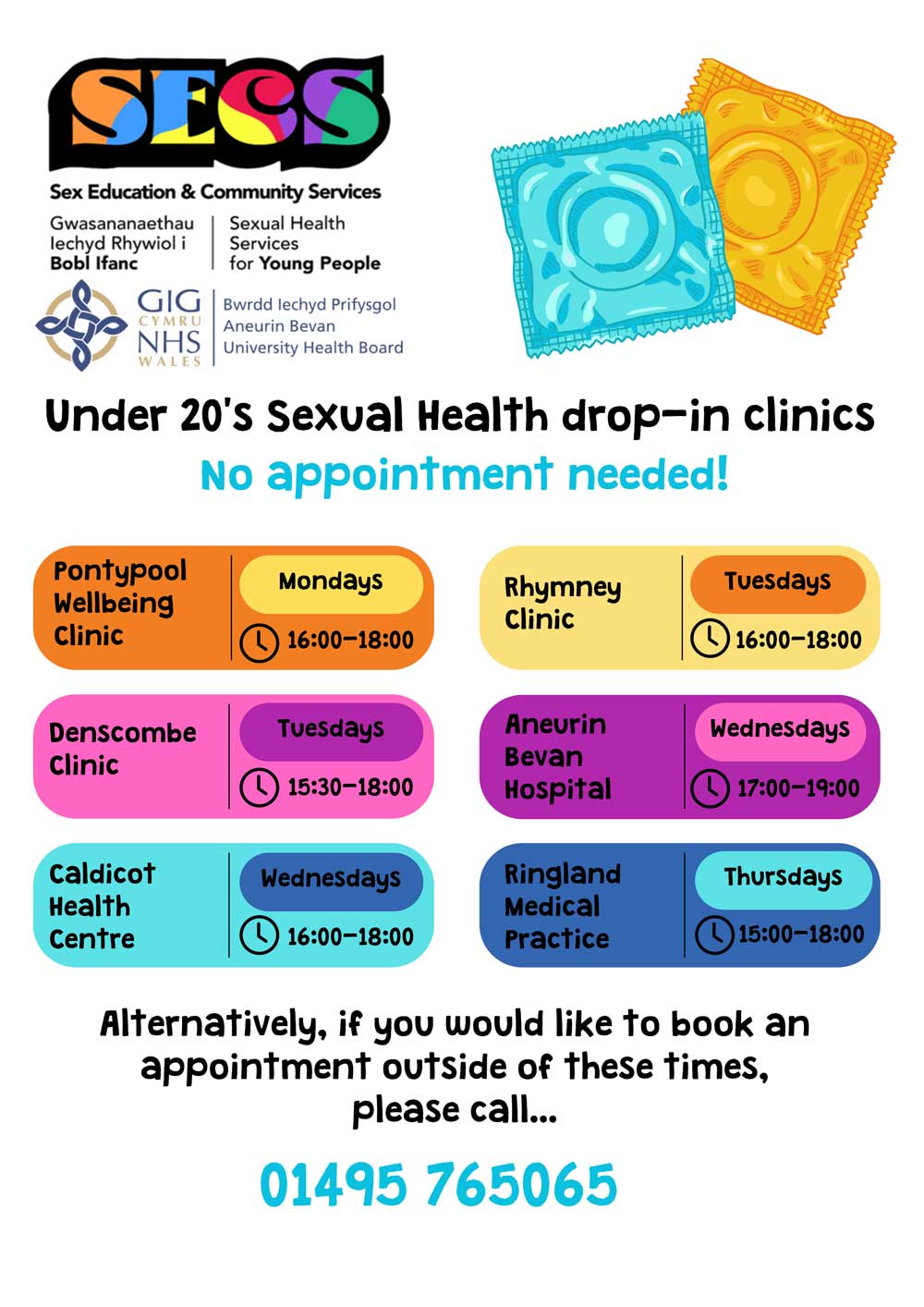 Sex Education & Community Services (SECS). Under 20's sexual health drop-in clinics Sex Education & Community Services (SECS). Under 20's sexual health drop-in clinics